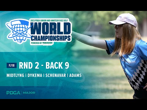 2023 PDGA Amateur and Jr Worlds | FJ18 R2B9 Lead Card | Midtlyng, Dykema, Schenavar, Adams