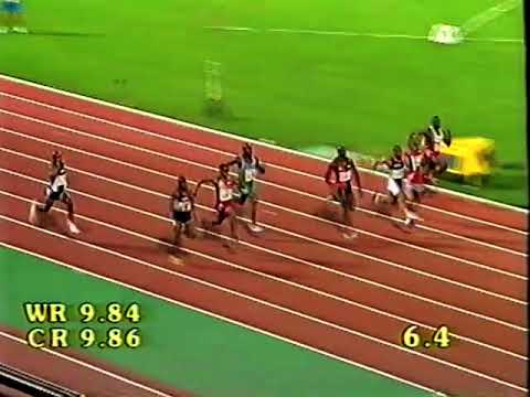 Men's 100m Final - World Athletics Championships - Athens 1997