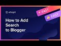 How to Add Search Widget to Blogger (2021)