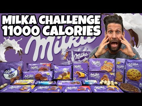 MILKA CHOCOLATE CHALLENGE (11000 Calorie) MAN VS FOOD
