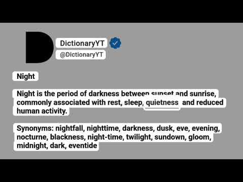 Night Synonyms