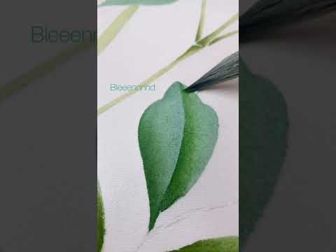 How to paint a Chinoiserie style leaf