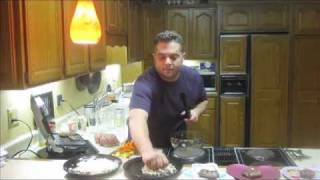 preview picture of video 'Geno's 20lbs in 20 days Diet - Day 1 - Dinner - Flaming Hamburger'