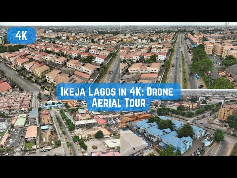 Ikeja Lagos Nigeria, Aerial View in 4K
