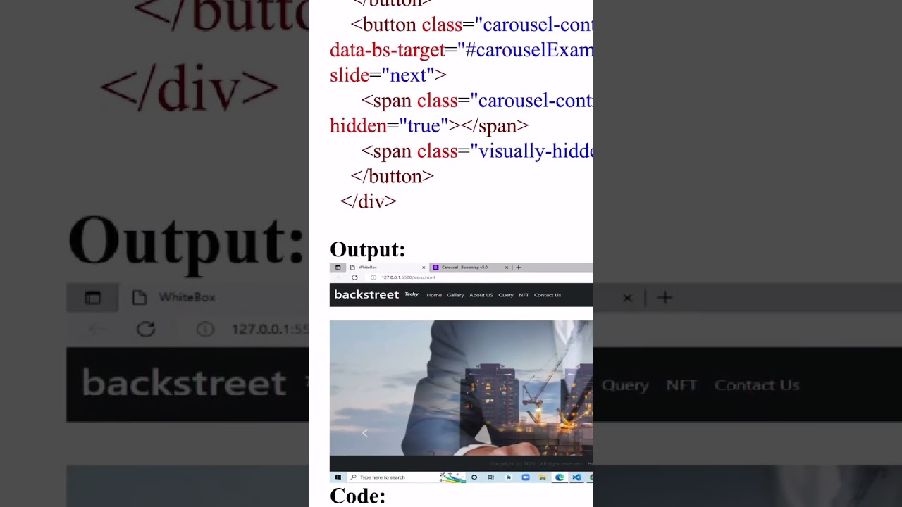 Carousel in Bootstrap || #Bootstrap