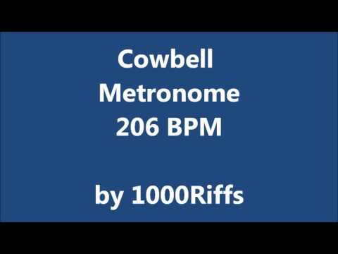 Cowbell Metronome 206 BPM - Beats Per Minute