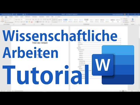 Word Wissenschaftliche Arbeiten schreiben - Tutorial (Inhaltsverzeichnis, Seitenzahlen etc.)