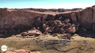 Abenteuer 100 Tage Südamerika: Rundblick Canyon bei Laguna Negra 