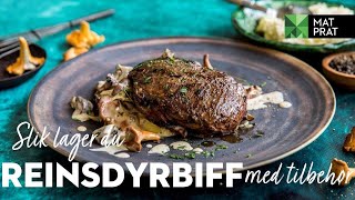 Oppskrifter med flatbiff av reinsdyrkjøtt