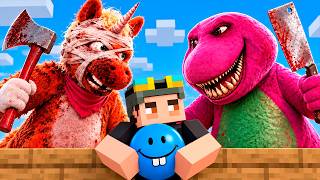 Sobreviví a BUDDY vs BARNEY en Minecraft...
