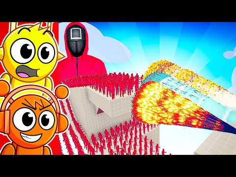 Reacting to 200 SQUID GAMES GUARDS vs EVERY GOD! (TABS)