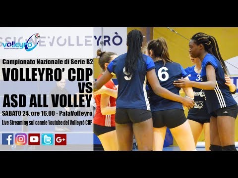 Ore 16 - Campionato Serie B2: Volleyrò CDP / All Volley