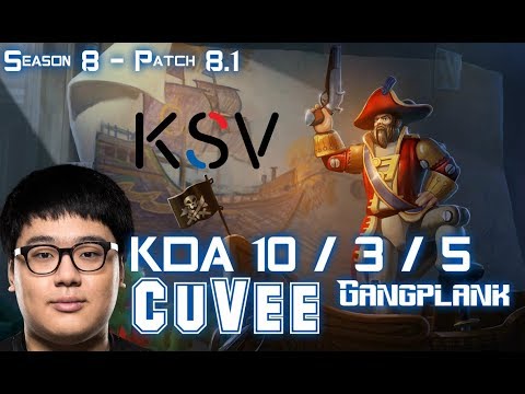 KSV CuVee GANGPLANK vs JAX Top - Patch 8.1 KR Ranked