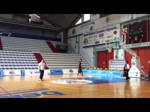 Cam Clark puttin' in some extra work after practice with assistant coach Paolo Lepore