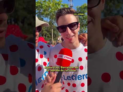 Les supporters mettent l'ambiance à Barcelone pour la première étape du Tour ! #cyclisme