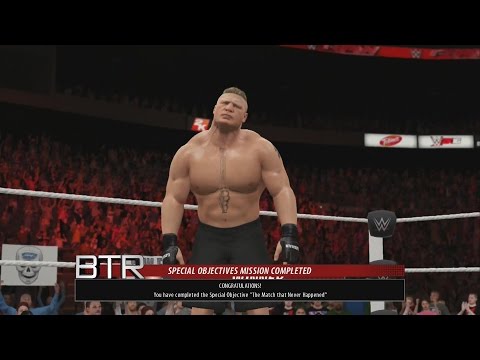 WWE 2K16 2K Showcase Special Objectives The Match That Never Happened Brock Lesnar vs Stone Cold