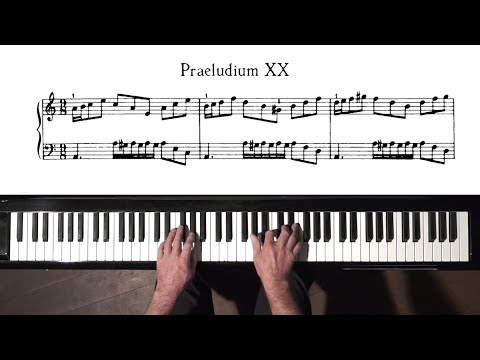 Bach Prelude and Fugue No.20 Well Tempered Clavier, Book 1 with Harmonic Pedal