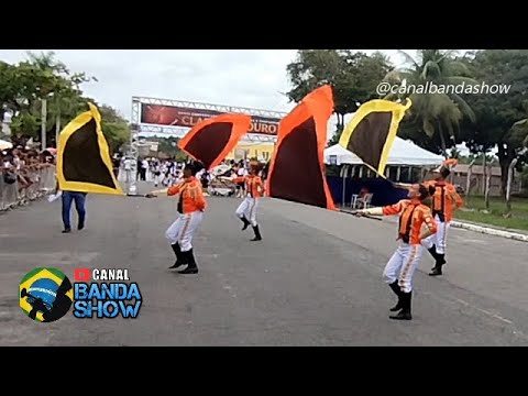 Corpo coreográfico da Banda Marcial FAMUCF no concurso em Dias D'Ávila - BA 2025