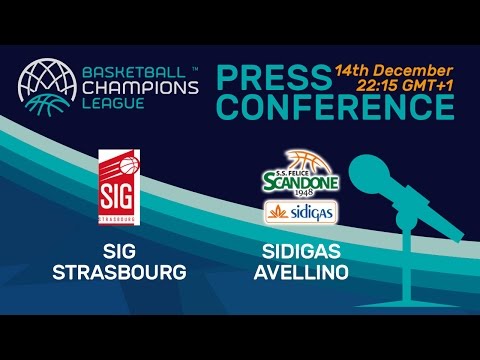 SIG Strasbourg v Sidigas Avellino - Press Conference - Basketball Champions League