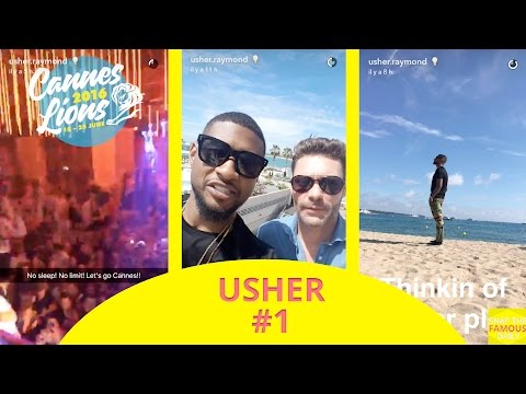 Usher concert in France at Cannes - snapchat - June 21 2016