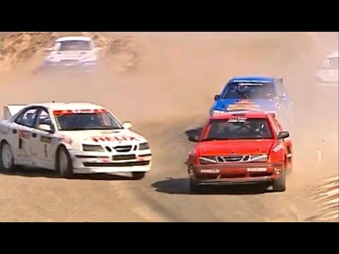Best Overtakes European Rallycross Holjes 2006 All Action Sweden B final Saab duo!
