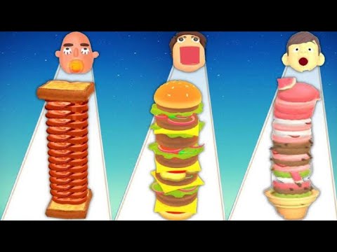 BURGER RUSH vs SANDWICH RUNNER vs ICE CREAM RUSH !! How To Play Triple Game🍔🥪🍨