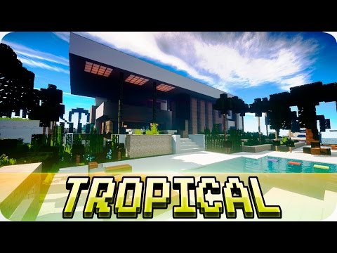 JerenVids - Minecraft - Tropical Modern House - Map w/ Download