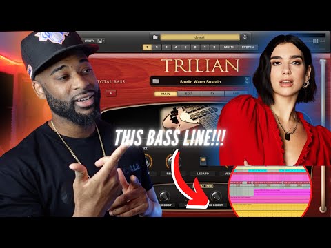 I USED TRILLIAN TO MAKE NASTY BASS LINE!! MAKING A Dua Lipa TYPE BEAT!