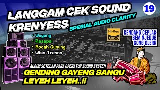 Download lagu MUSIK CEK SOUND GENDING LANGGAM Bass Ulem 🔊• CAMPURSARI GAYENG Audio Krenyess 🎶 mp3
