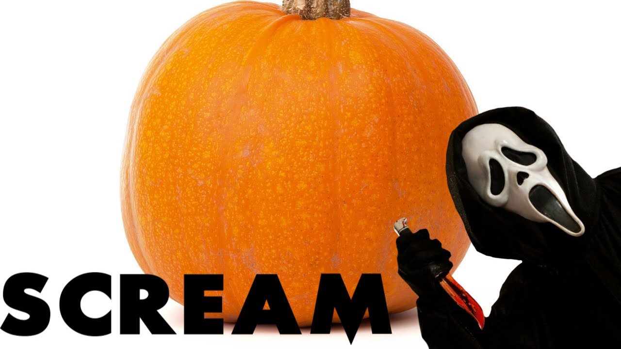 How to carve a EASY ghost face (scream) pumpkin!!