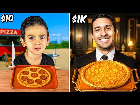 Most expensive pizza in the world vs. cheapest pizza in the world.