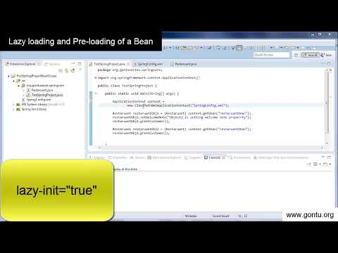 Spring Tutorial 11   Lazy loading and Pre loading of a Bean