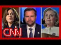 See how Vance defends Trump's vulgar post about Harris and Clinton