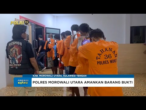 POLRES MOROWALI UTARA TETAPKAN 8 TERSANGKA PASCABENTROK DUA DESA