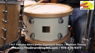 Video thumbnail for Yamaha Signature Akira Jimbo Snare 13x7 - The Drum Shop North Shore by Nate Morrison Drums