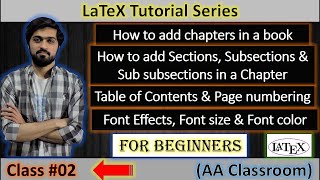 Chapters | Sections| Subsections |Table of contents| Page number |Font Effects | Class #02