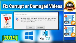 Fix Broken or Corrupt .mp4 .mov .mkv .avi .3gp Videos Files