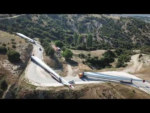 Transporting Huge Wind Turbine Blades - Anipsotiki SA