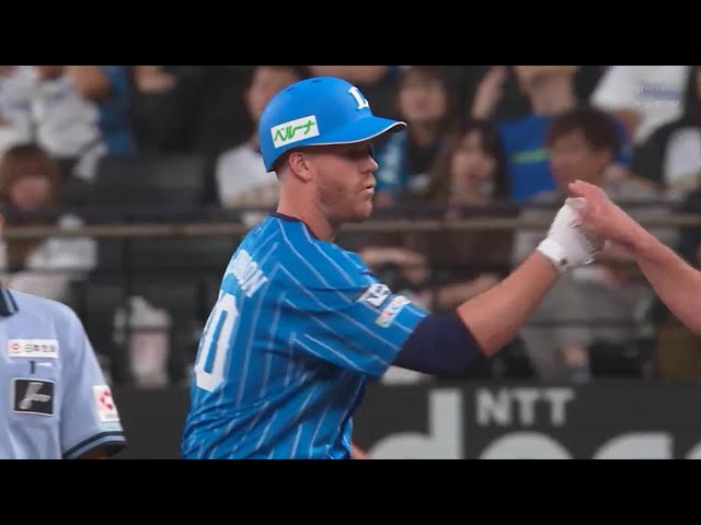 【1回表】変化球に上手く合わせた!! ライオンズ・マキノン 先制のタイムリーヒットを放つ!! 2023年8月8日 北海道日本ハムファイターズ 対 埼玉西武ライオンズ