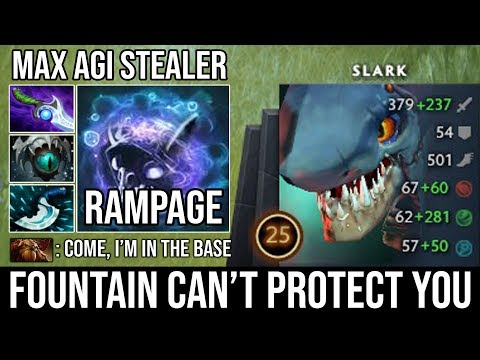 Even Fountain Can't Protect You From This Slark | Brutal Rampage Non Stop Pounce + Max Agi Stealer