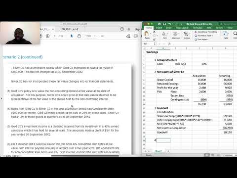 Gold Co and Silver Co - FR/F7 - Consolidated Profit or loss - June 2021 - ACCA