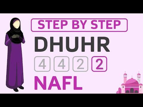 Female - Dhuhr 2 Rakat Nafl - Learn How to Pray Zuhar Salah - Women Hanafi - Learn to Pray in Islam