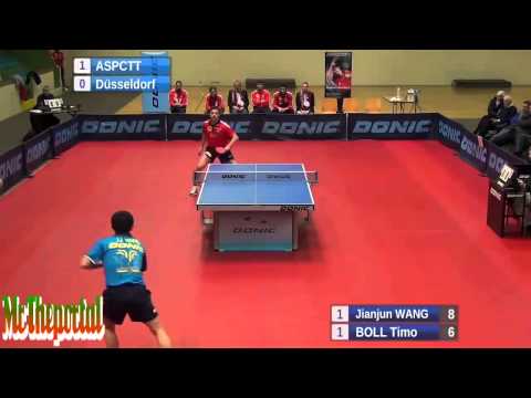 Table Tennis ECL 2014 15   Wang Jianjun Vs Timo Boll