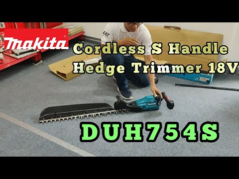 Makita DUH754SZ Cordless single blade hedge trimmer 18V Li-ion, BL-motor, 750mm, be akumuliatoriaus ir kroviklio video