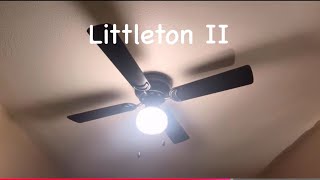 42” Hampton bay Littleton ceiling fan unboxing, installing and testing