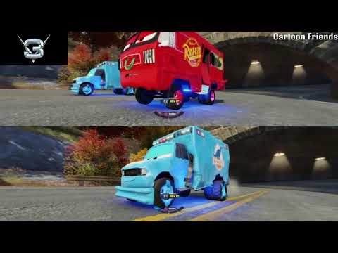 Cars 3 Sponsored TeamPlay Arvy (Rust-eze)VS Dr.Damage (Dinoco) Thomasville Mines