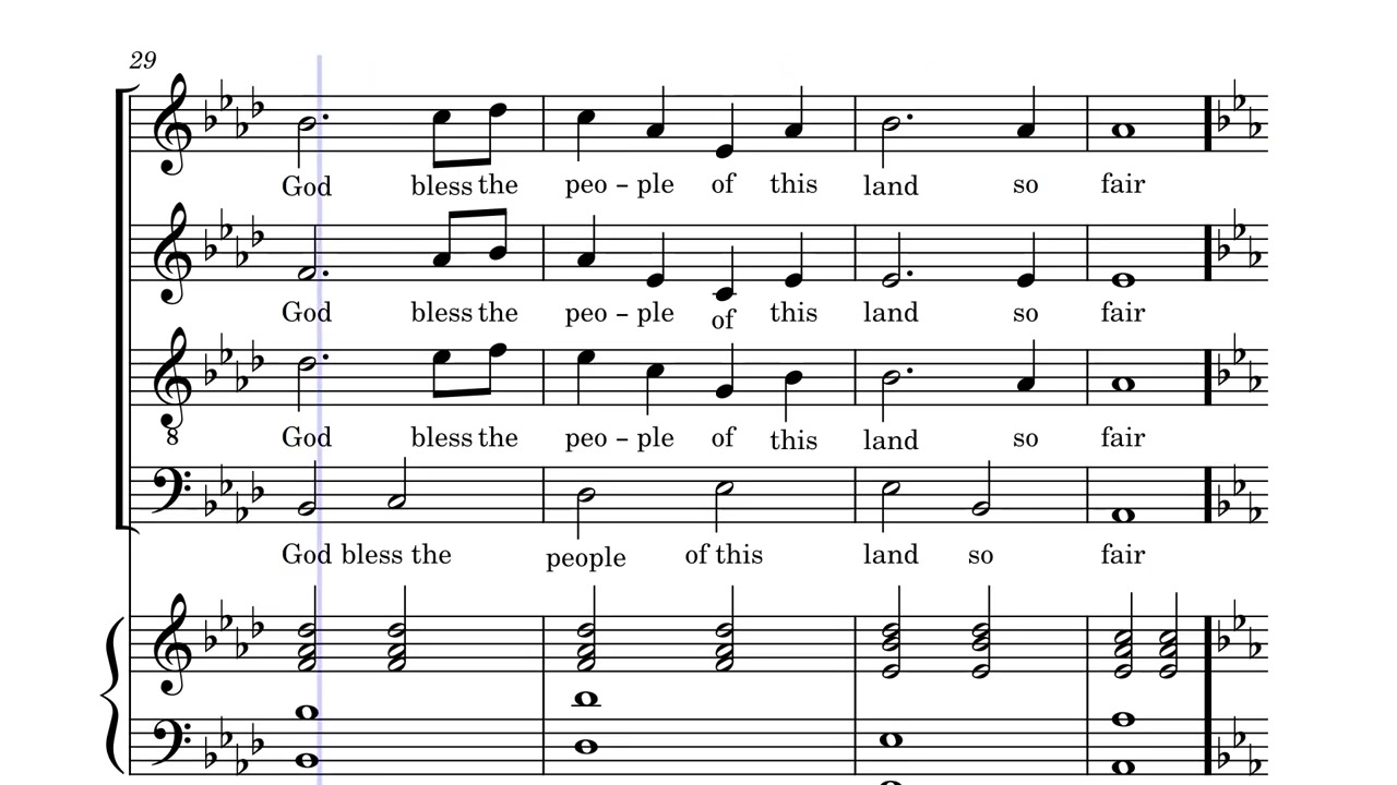 Highland Cathedral (sheet music - SATB) - Tutorial
