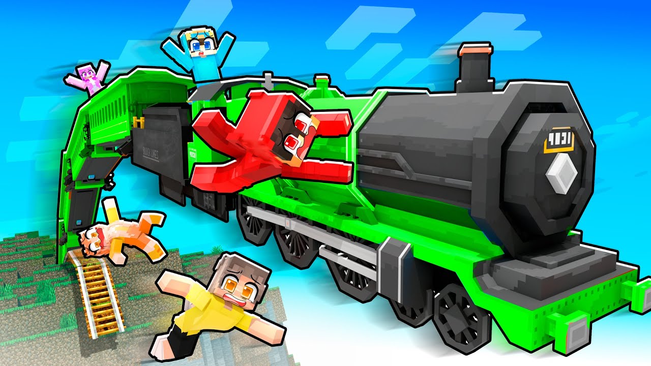 Stuck on the WORLD’S LONGEST TRAIN! (Minecraft)