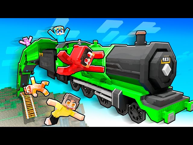 Stuck on the WORLD’S LONGEST TRAIN! (Minecraft) SDDEFAULT Thumbnail