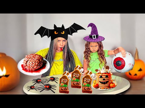 MY LITTLE SISTER AND I TRIED HALLOWEEN CANDY! *we felt sick